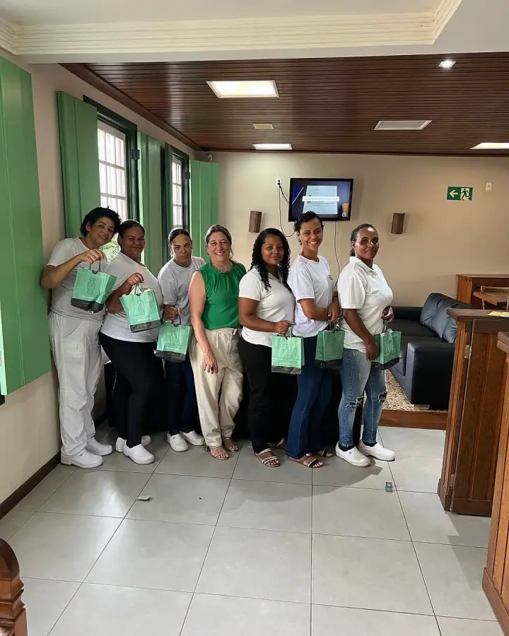 Equipo de la Pousada Solar dos Guarás reunido